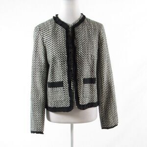 Isaac Mizrahi white long sleeve jacket 8